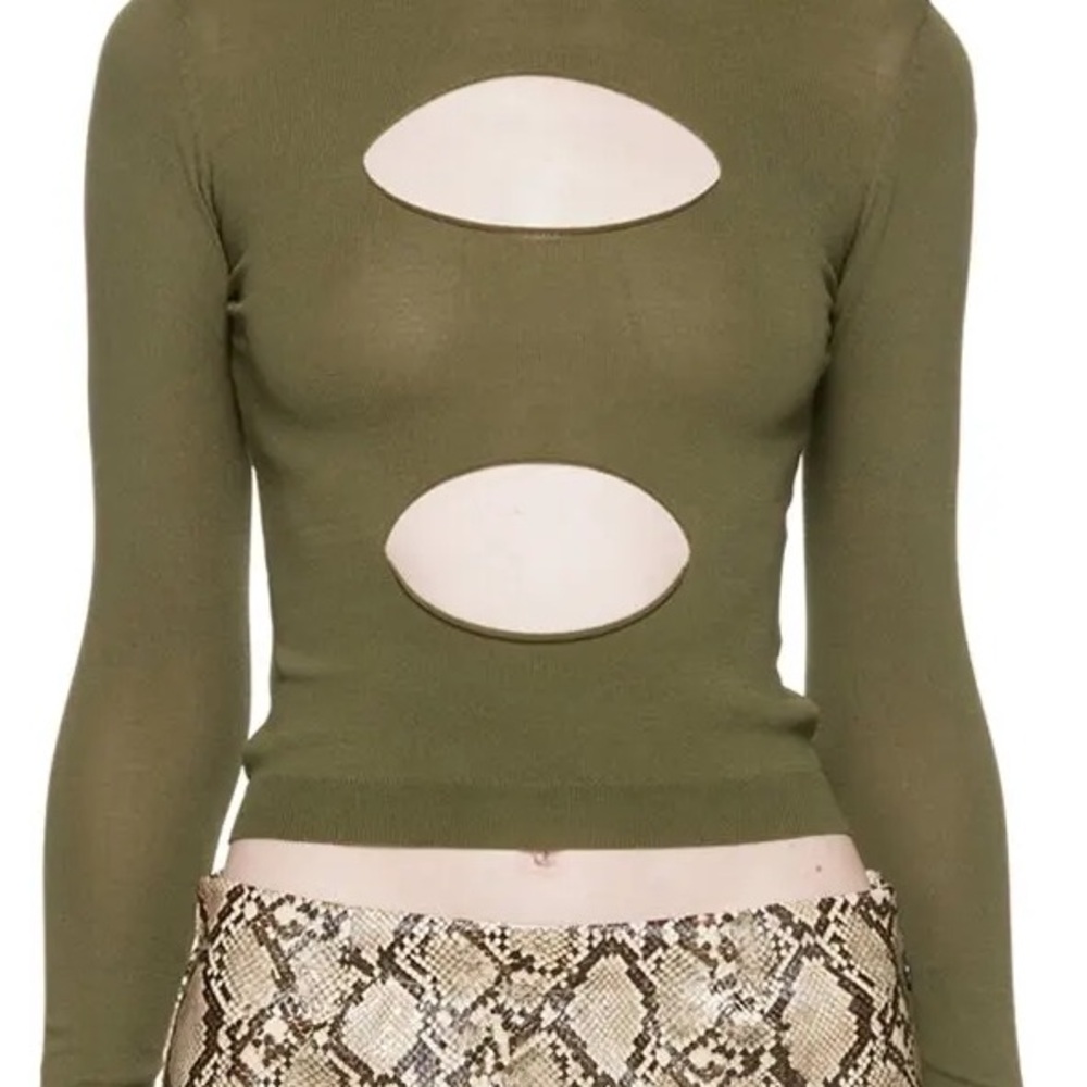 Miaou Green Eros Turtleneck